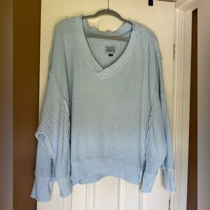 American Eagle Big Hug Waffle Crew Neck Sweatshirt